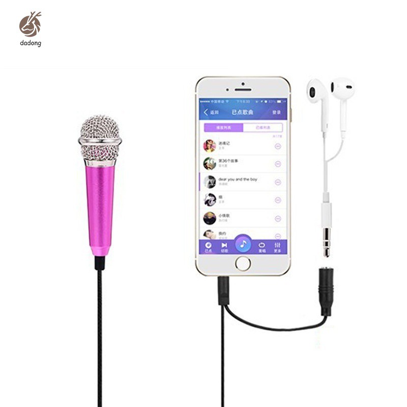 Mic hát Karaoke mini cho máy tính bảng iPhone Samsung Android