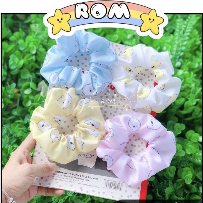 Combo 3 cột tóc vải scrunchies cao cấp