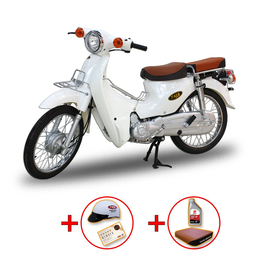 Xe Cub 81 TAYA nan hoa trắng Normal