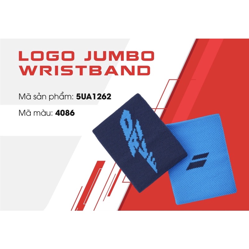 Băng mồ hôi tay Babolat Logo Jumbo Tennis Wristband Drive Blue