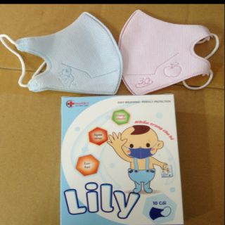 Combo 10 hộp khẩu trang y tế lily cho bé yêu