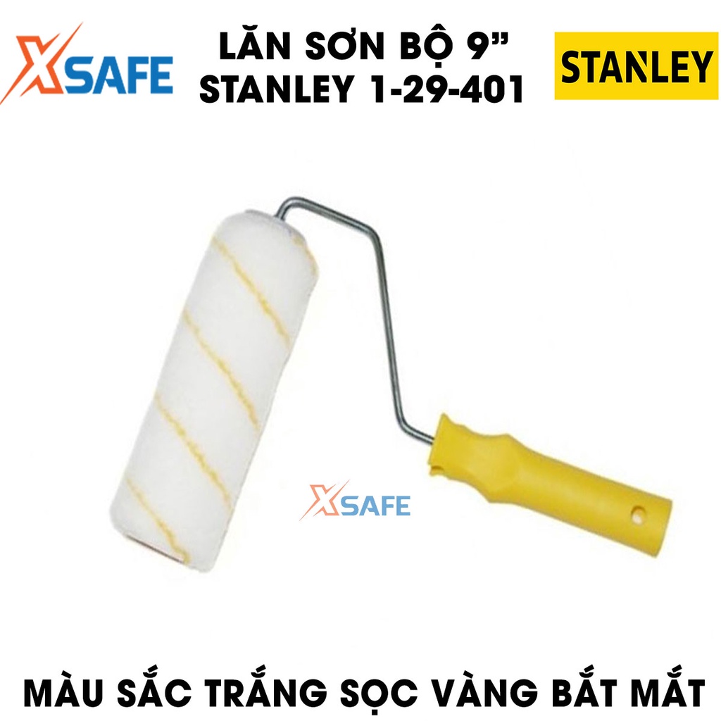 Lăn sơn STANLEY 1-29-401 9 inch Con lăn sơn nước Stanley nhỏ gọn, linh hoạt, bông lăn vải bông mềm, thấm hút sơn tốt