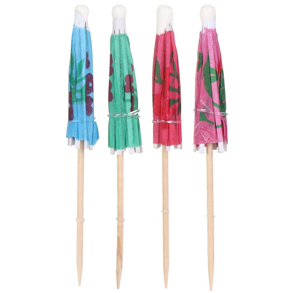 Set 20 Cây Dù Mini Nhiều Màu Sắc Dùng Trang Trí Cocktail/ Cocktail