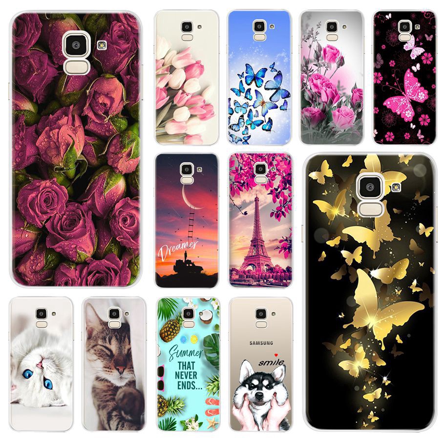 Ốp điện thoại TPU silicon mềm in họa tiết hoạt hình cho Samsung J 6 J600 J600F J6 2018
