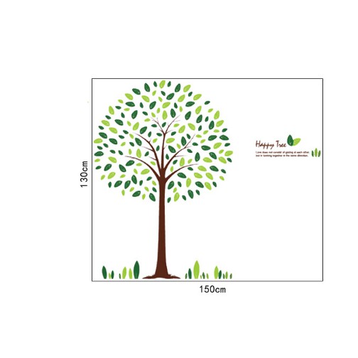 Decal trang trí tường - Cây lá hình tròn Xinh xắn