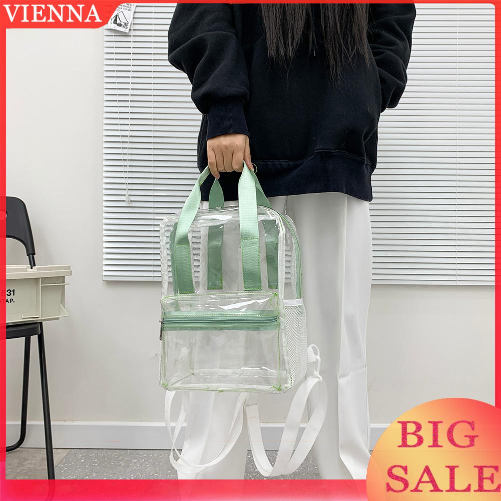 Balo Nhựa PVC Trong Suốt Chống Nước Màu Kẹo Cho Nữ