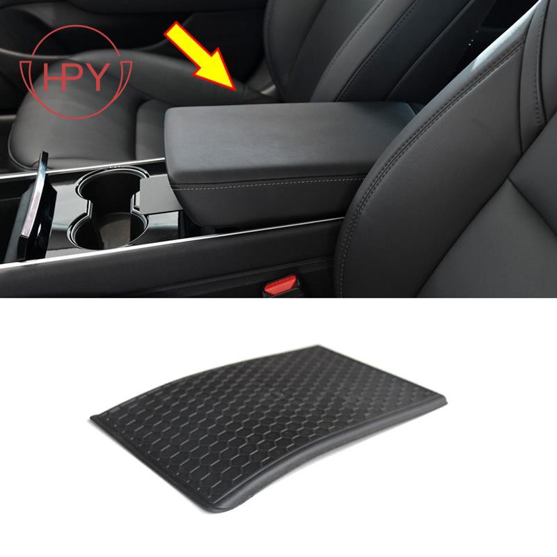Car Armrest Box Card Holder Pad Anti Slip Mat for Tesla el 3 Y