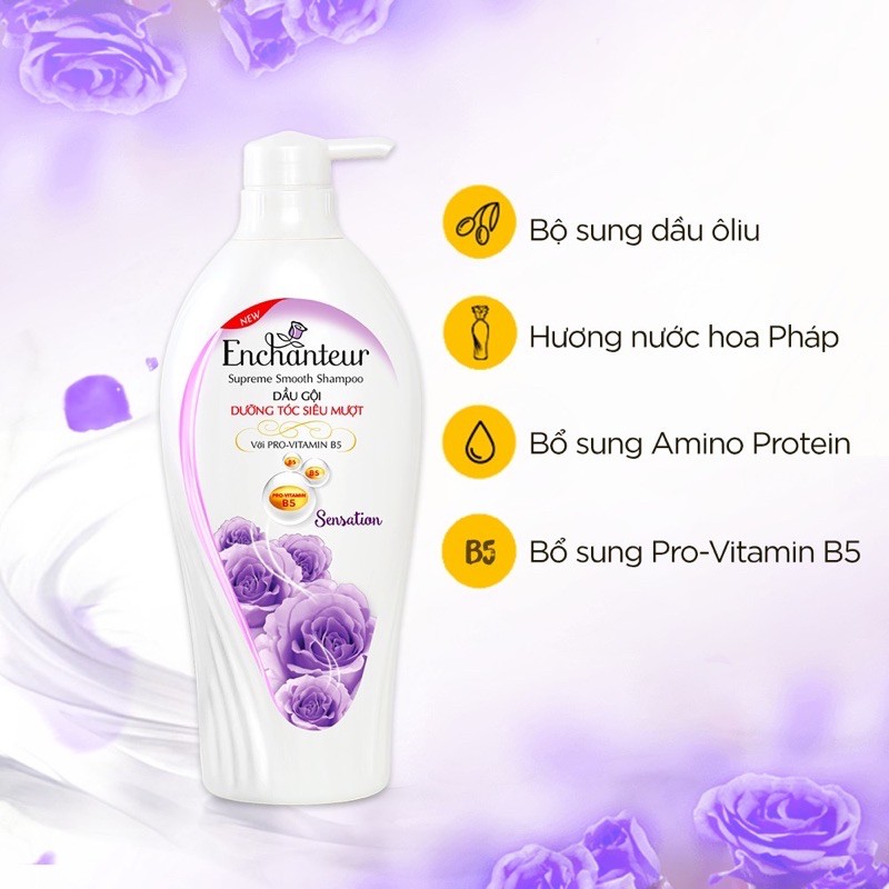Dầu gội nước hoa Enchanteur 650g Charming/ Sensation