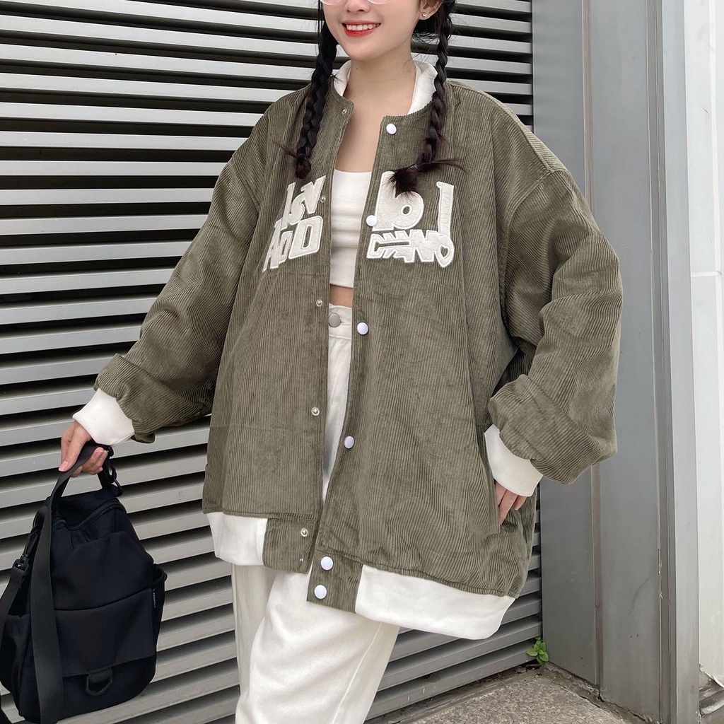 Áo Khoác Nữ BISS JEM CLOSET Form Rộng Dày Dặn 2 Màu Be VÀ Xanh 10376