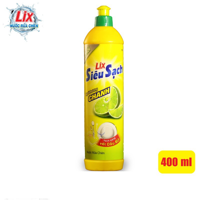 Nước Rửa Chén LIX 400ml Siêu Sạch Hương Chanh- NS401