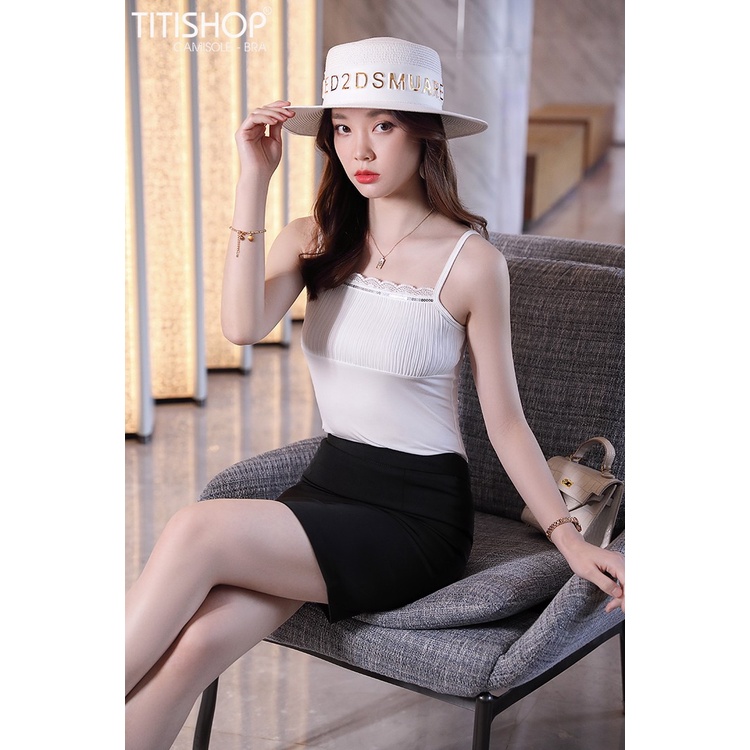 Camisole Mặc Vest Titishop AOL227 Trắng