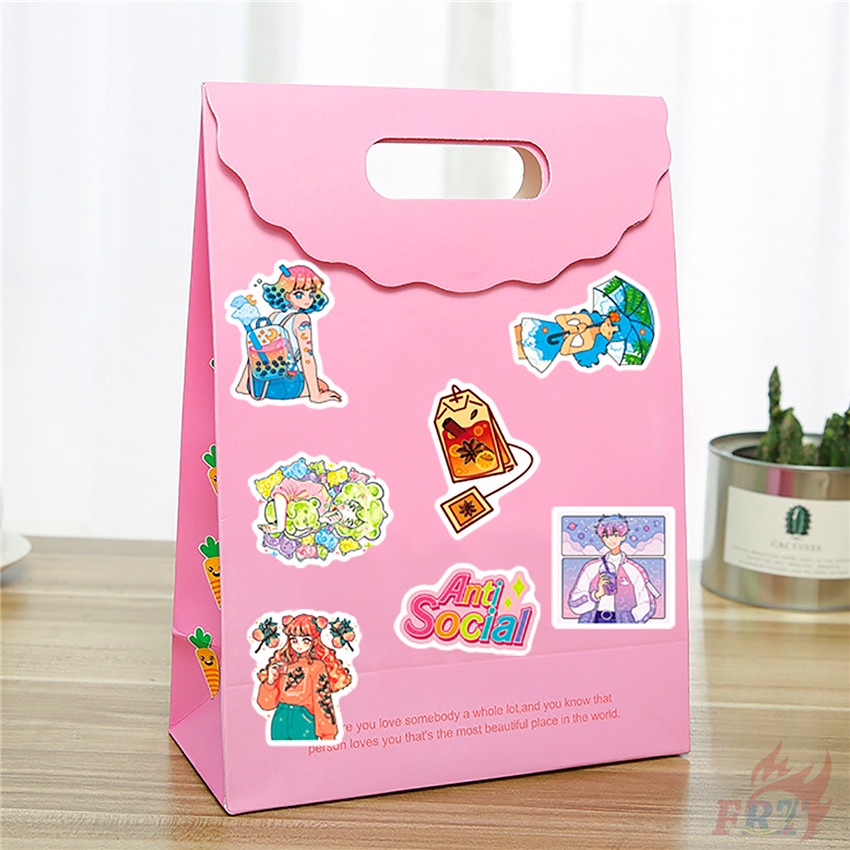 ❉ Harajuku Colorful Crystal Girl Stickers ❉ 50Pcs/Set Waterproof DIY Fashion Decals Doodle Stickers