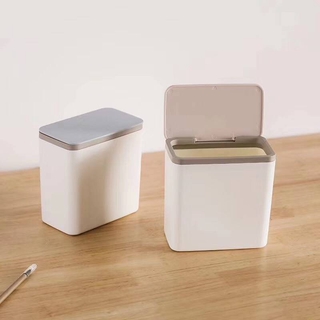 Desktop trash can creative high-quality plastic clamshell office small debris small storage bin
