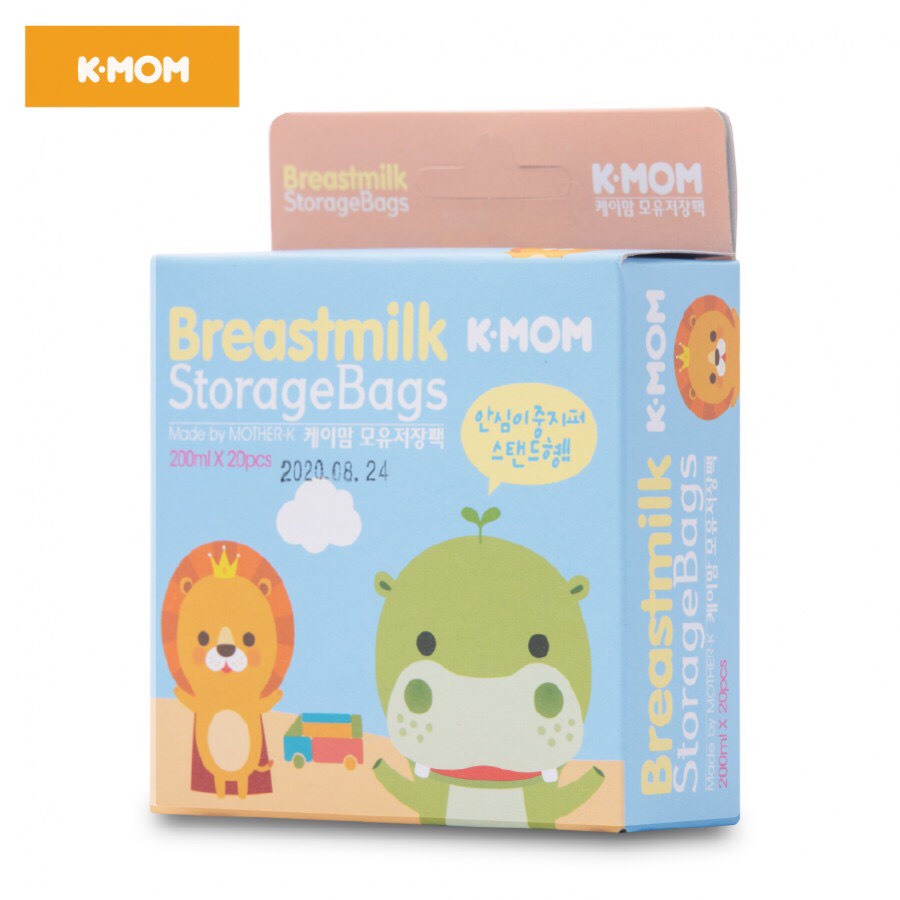 [CHÍNH HÃNG] Túi trữ sữa K-mom Hàn Quốc tiện lợi cho mẹ và bé 200ml
