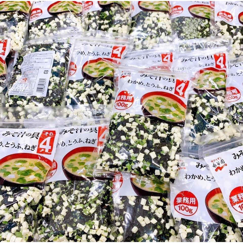 Rong Biển Đậu Hũ Khô Nhật Bản 100g Nấu Canh Miso Thơm Ngon Dễ Nấu Nhiều Dinh Dưỡng
