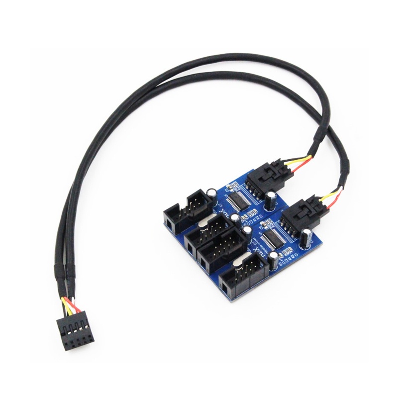 Dây Cáp Nối Bo Mạch Chủ 9-Pin One-To-Four One-To-Two USB 2 0 Hub