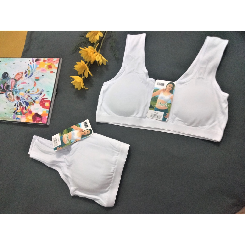 Áo lá trắng co giãn ( có thể tháo mút) free size