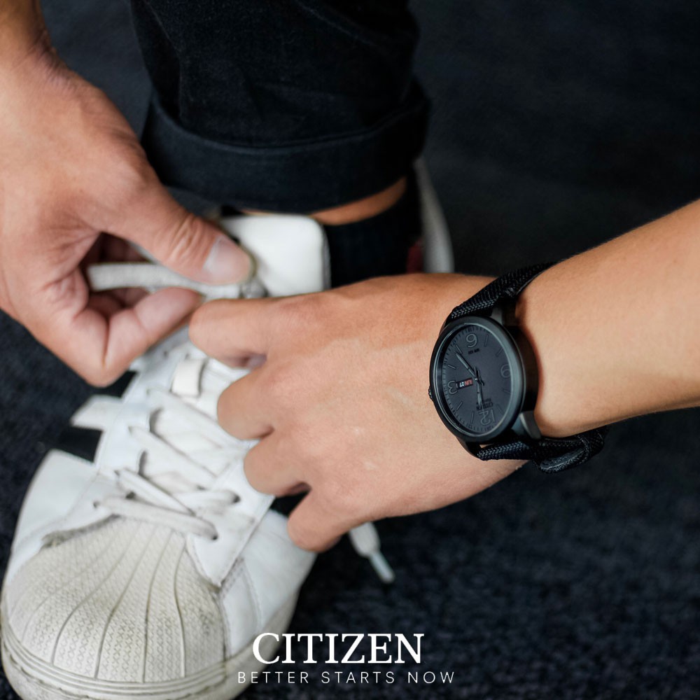 [Mã FARSBR243 giảm 15% đơn 249K] Đồng Hồ Citizen Nam Dây Vải Eco-Drive BM8475-00F - Mặt Xám (42mm)