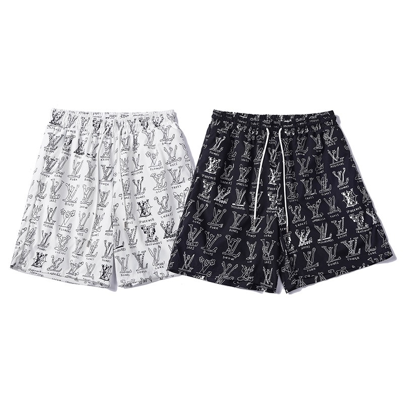 Lv Quần Short Họa Tiết In Thời Trang Chất Lượng Cao