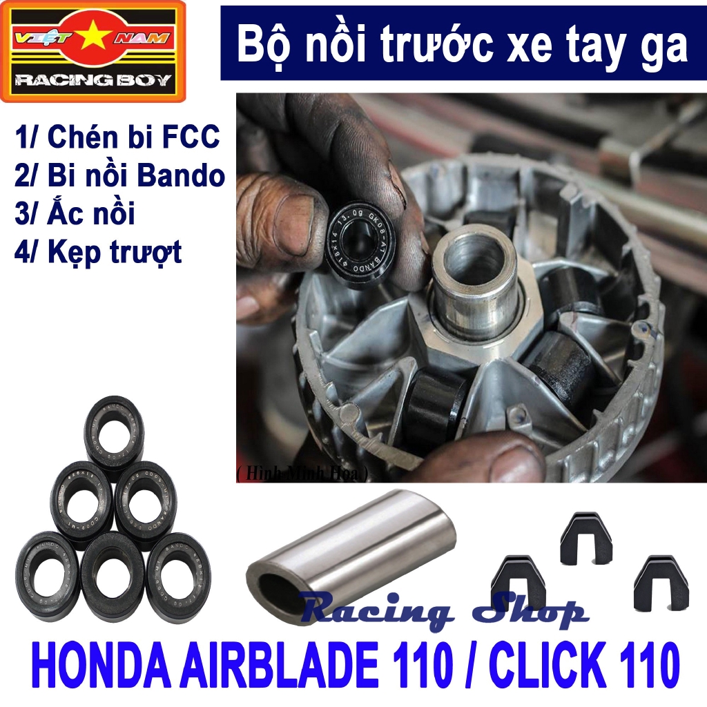 Bộ nồi trước Honda AirBlade 110, Click 110  - FCC Japan