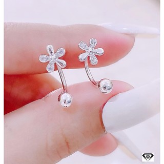 Bông tai nữ bạc ta mẫu 2in1 trẻ trung,MS50,Vàng bạc an chi