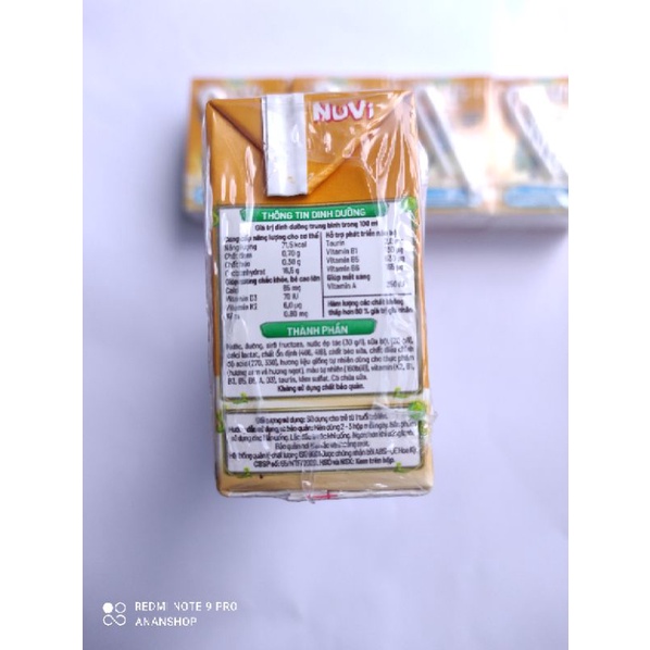 Combo 2 lốc sữa Nuvi sữa lắc trái cây hương cam (lốc 4 hộp x 110ml)