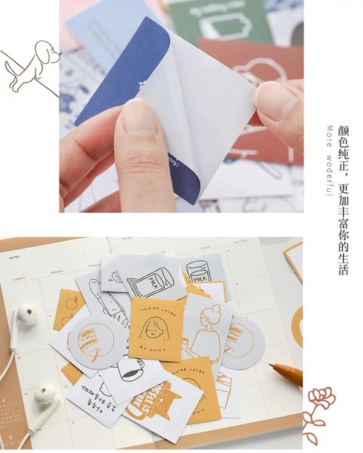 Set 60 miếng stickers nghệ thuật