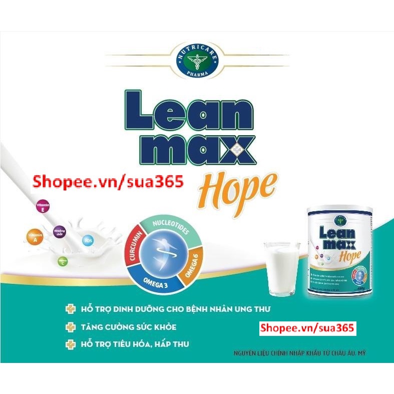 Sữa Leanmax Hope 900g - ( Dinh dưỡng dành cho bệnh Ung Thư ) - Date Luôn Mới