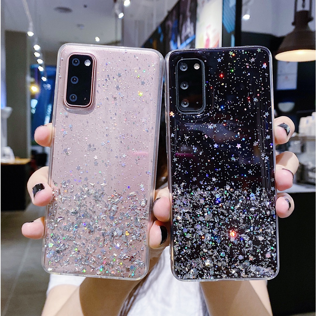 Ốp Điện Thoại Trong Suốt Phối Kim Tuyến Cho Samsung A52S A53 A72 A22 A23 A42 A32 A33