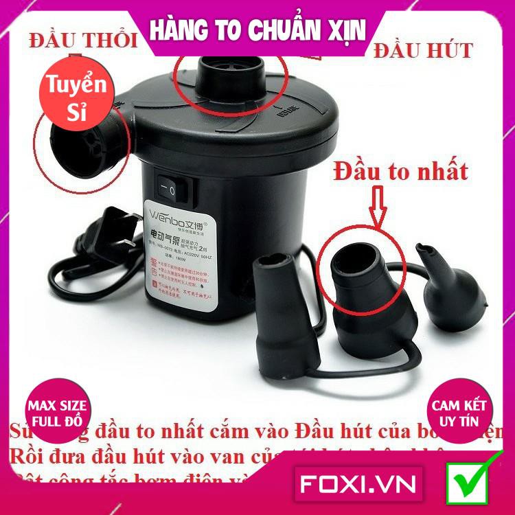 Bơm Điện 2 Chiều Chuyên Dụng-Hút Chân Không Foxi-Bơm Bể Bơi-Phao Bơi-Nhà Hơi-Đệm Hơi-Chất liệu nhựa cao cấp chịu va đập