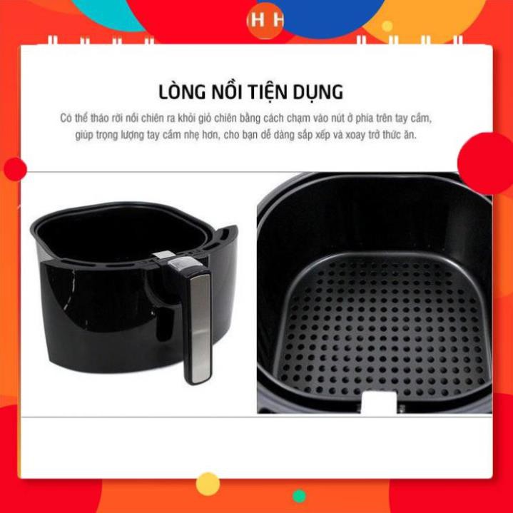 NỒI CHIÊN KHÔNG DẦU ĐIỆN TỬ LOCK&LOCK EJF351BLK (5.2L) (Màu đen) - Hàng chính hãng - Bảo hành 12 tháng 24h