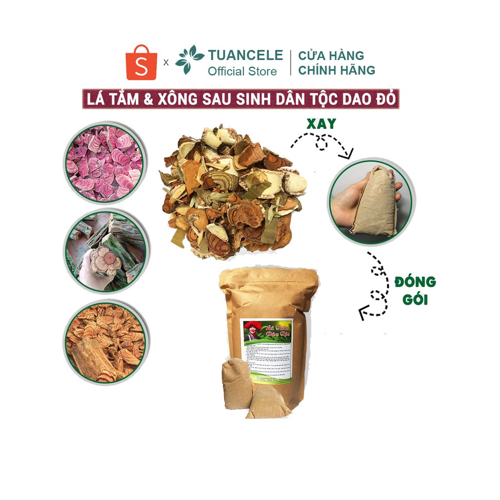 Lá Xông Tắm Người Dao Đỏ Sau Sinh 1KG Nguyên Liệu Chuẩn Tăng Cường Sức Đề Kháng Phục Hồi Sức Khỏe