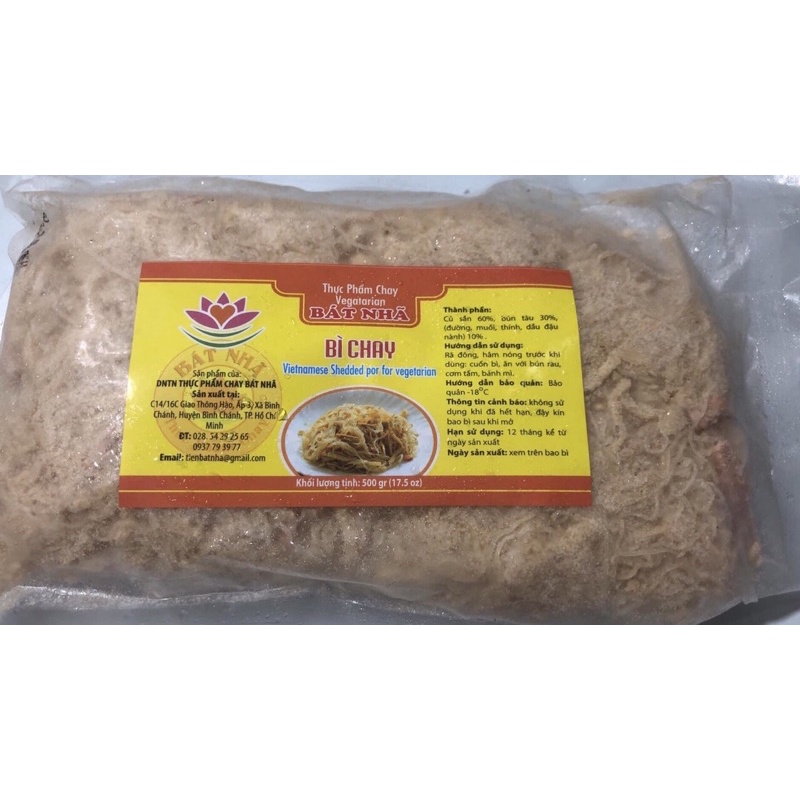 Bì chay Bát Nhã 500gr (chỉ giao khu vực TpHcm )