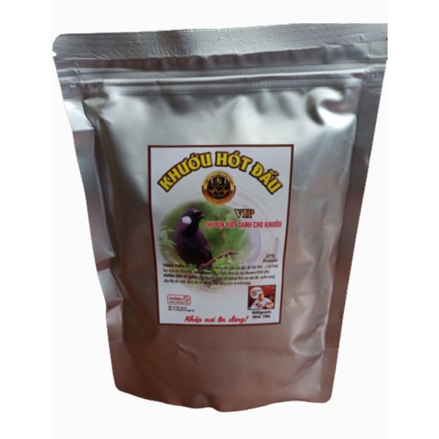 CÁM KHƯỚU HÓT ĐẤU 500G HẠT DINH DƯỠNG ĐẬM ĐẶC LÊN LỬA KHƯỚU DÙNG QUANH NĂM THAY LÔNG BỀN ĐẸP LỬA BỀN