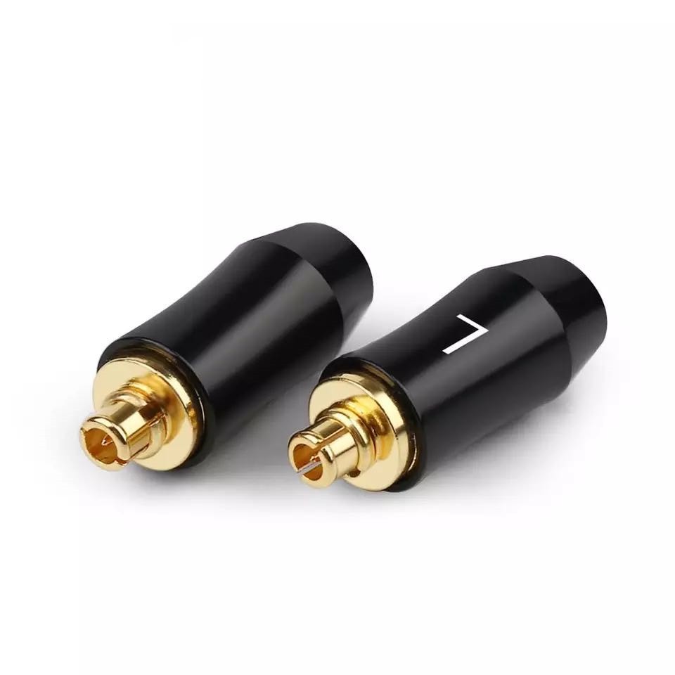 One Pair MMCX Earphone Gold Plated Audio Jack Wire Connector DIY Plug Metal Adapter For Se425 Se525 Se535 Se846 HiFi Headset