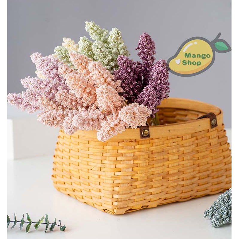 Chùm 6 cành hoa Lavender nhỏ siêu xinh decor trang trí chụp ảnh ( hoa giả hoa nhựa )