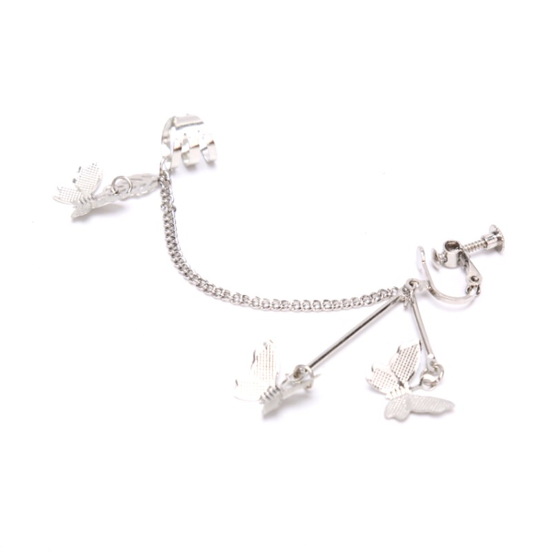 1 Khuyên Tai Hình Bướm Phong Cách Harajuku Cho Nữ