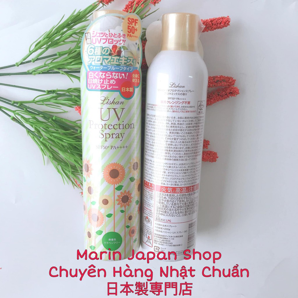 (Sale450k--&gt;&gt; 290k) Xịt Chống Nắng Lishan UV Protection Spray Nhật Bản