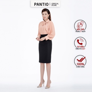 Fas32921 - áo sơ mi công sở tay bồng cổ cách điệu - pantio