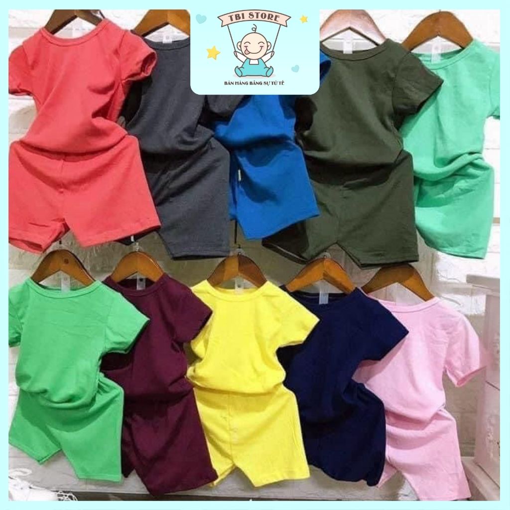 Combo 5 bộ cotton 4 chiều bé trai , bé gái 6-18kg (bán sét ngẫu nhiên ko chọn màu)