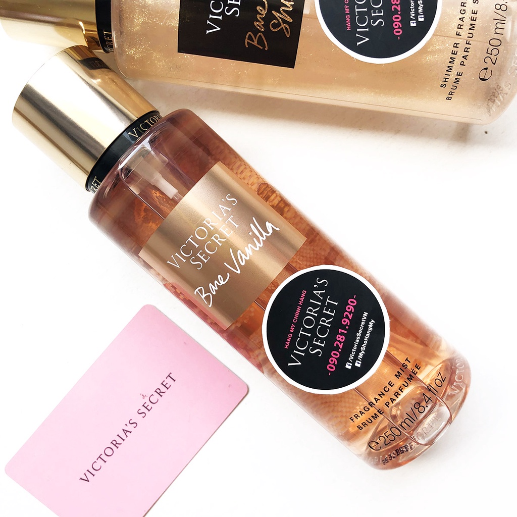 Xịt toàn thân Bare Vanilla Mist, Hàng nhập chính gốc Victoria's Secret USA
