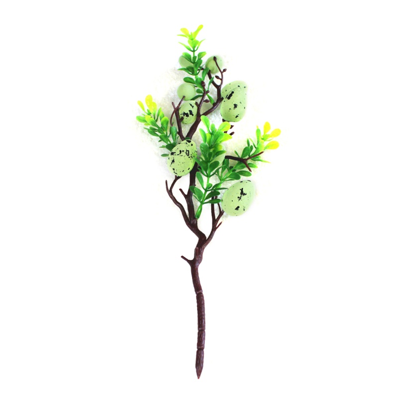 Aoto Bó Lá Cây Giả Hình Trứng Chim Sơn Màu Xanh Lá Dùng Trang Trí Lễ Phục Sinh