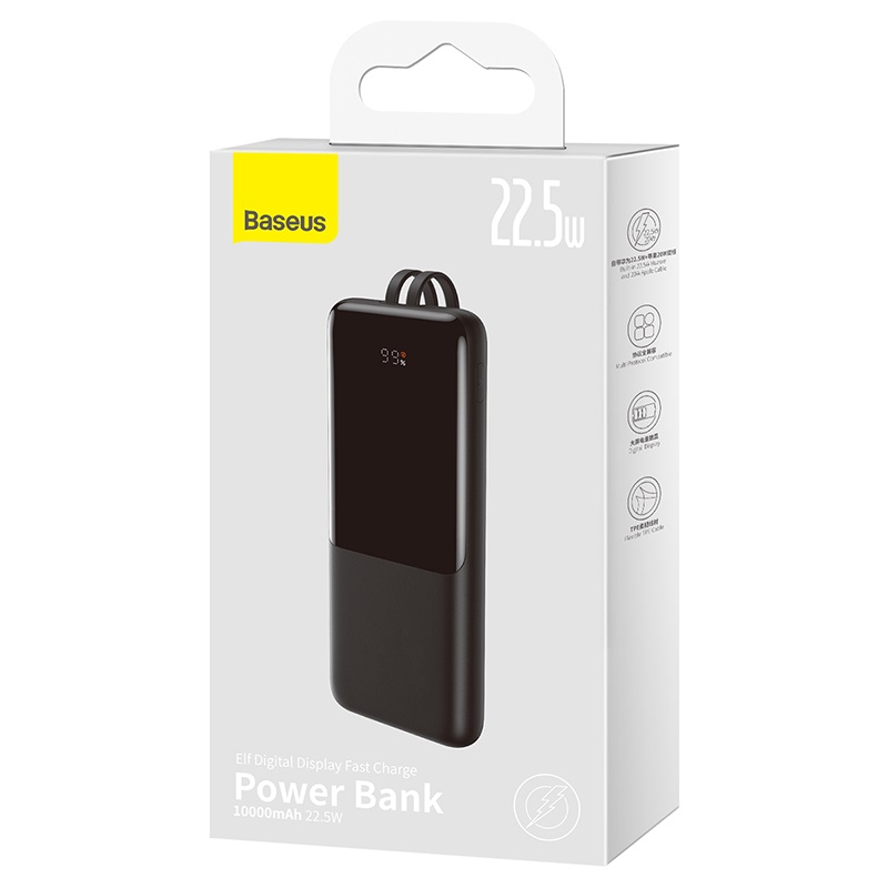 Pin Dự Phòng Sạc Nhanh Baseus Elf Digital Display Fast Charge Power Bank 10000mAh 22.5W