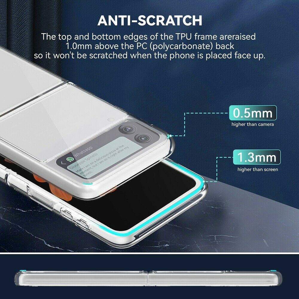 Ốp Điện Thoại Pc Acrylic Trong Suốt Có Túi Khí Chống Sốc Cho Samsung Galaxy Z Flip 3 5g