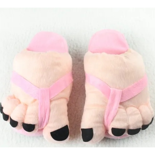 Dép bông đi trong nhà hình bàn chân lớn đáng yêu cho cặp đôi
