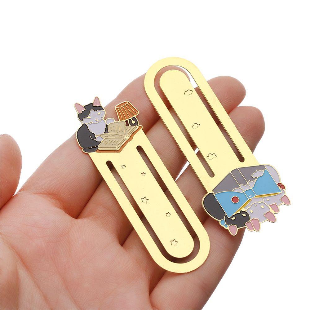 Thẻ Đánh Dấu Sách Bằng Kim Loại Họa Tiết Hoạt Hình