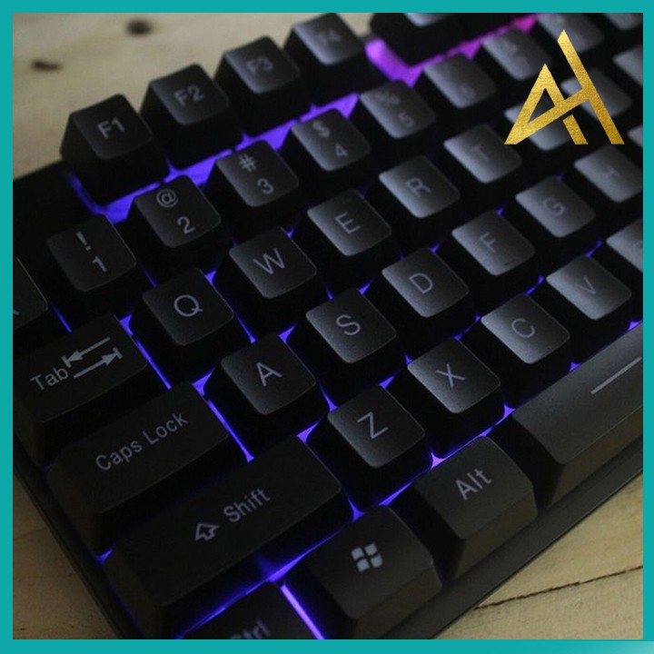 Bàn Phím Máy Tính Gaming Keycap Xuyên Led BOSSTON K803 Bàn Phím Giả Cơ Laptop Có Dây Keyboard Chơi Game