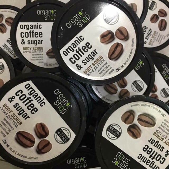 Tẩy da chết toàn thân Organic Coffee & Surga body scrub | BigBuy360 - bigbuy360.vn