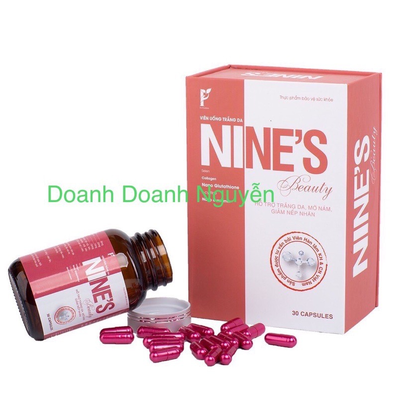 Viên Uống Trắng Da NINES BEAUTY - Mờ Nám, Giảm Nếp Nhăn (Hộp 30 Viên ) | Thế Giới Skin Care