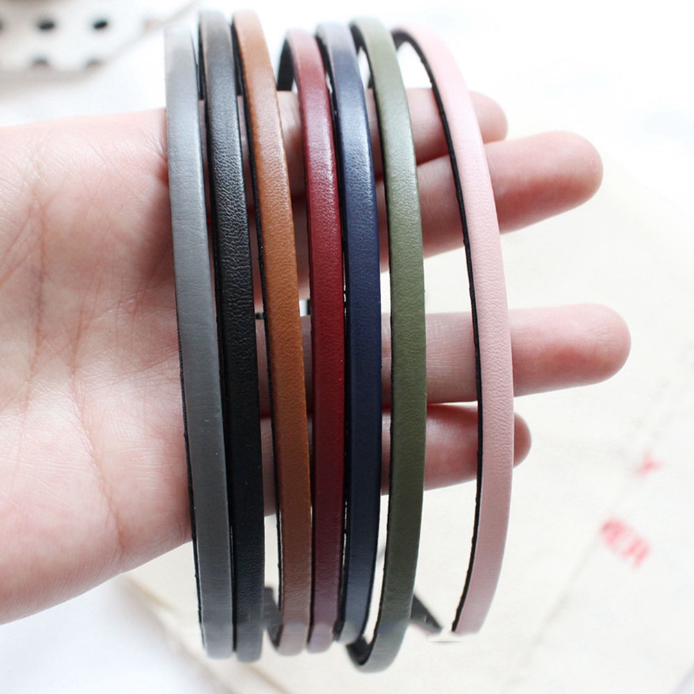 Cài tóc bằng da PU thiết kế đơn giản thời trang cho nữ